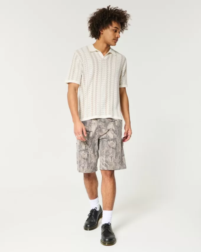 Boxy Pattern Sweater Polo,Boxy Pattern Sweater Polo Boxy Pattern Sweater Polo,Boxy Pattern Sweater Polo