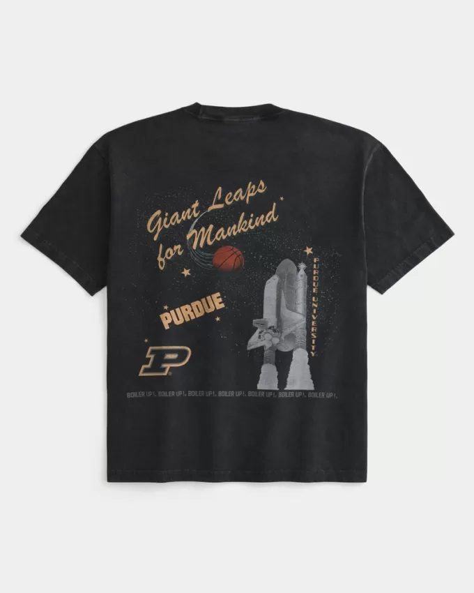 Boxy Purdue University Graphic Tee,Boxy Purdue University Graphic Tee Boxy Purdue University Graphic Tee,Boxy Purdue University Graphic Tee