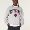 Boxy Rutgers University Graphic Crew Sweatshirt,Boxy Rutgers University Graphic Crew Sweatshirt Boxy Rutgers University Graphic Crew Sweatshirt,Boxy Rutgers University Graphic Crew Sweatshirt