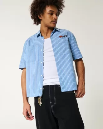 Boxy Short-Sleeve Chevrolet Corvette Graphic Shirt,Boxy Short-Sleeve Chevrolet Corvette Graphic Shirt