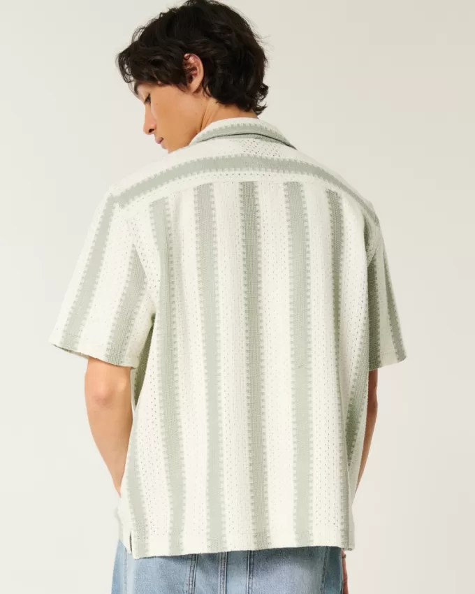 Boxy Short-Sleeve Crochet-Style Shirt,Boxy Short-Sleeve Crochet-Style Shirt Boxy Short-Sleeve Crochet-Style Shirt,Boxy Short-Sleeve Crochet-Style Shirt