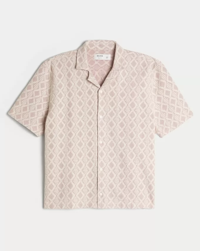 Boxy Short-Sleeve Crochet-Style Shirt,Boxy Short-Sleeve Crochet-Style Shirt Boxy Short-Sleeve Crochet-Style Shirt,Boxy Short-Sleeve Crochet-Style Shirt