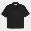 Boxy Short-Sleeve Linen-Blend Shirt,Boxy Short-Sleeve Linen-Blend Shirt Boxy Short-Sleeve Linen-Blend Shirt,Boxy Short-Sleeve Linen-Blend Shirt