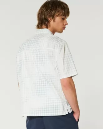 Boxy Short-Sleeve Poplin Shirt,Boxy Short-Sleeve Poplin Shirt