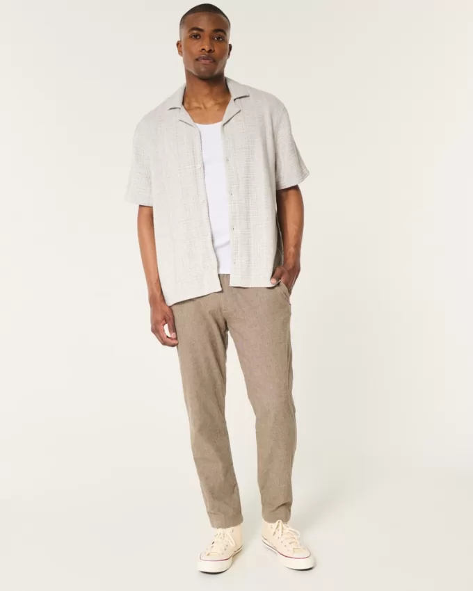 Boxy Short-Sleeve Textured Shirt,Boxy Short-Sleeve Textured Shirt Boxy Short-Sleeve Textured Shirt,Boxy Short-Sleeve Textured Shirt