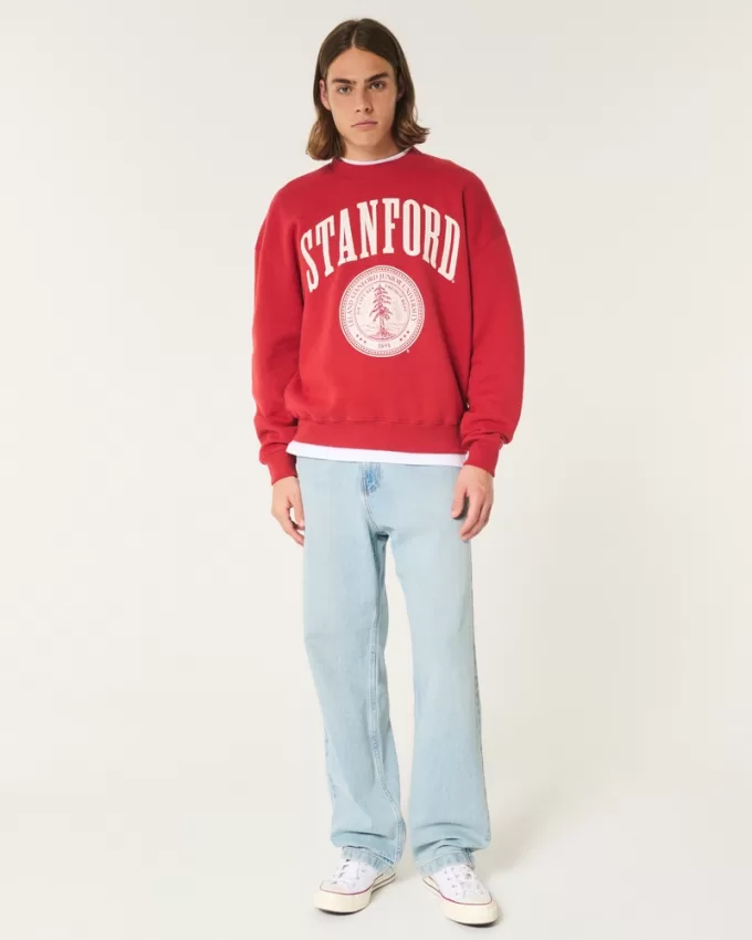 Boxy Stanford University Graphic Crew Sweatshirt,Boxy Stanford University Graphic Crew Sweatshirt Boxy Stanford University Graphic Crew Sweatshirt,Boxy Stanford University Graphic Crew Sweatshirt