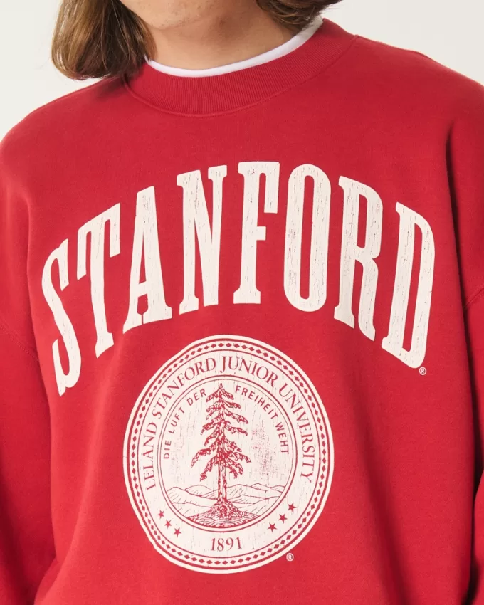 Boxy Stanford University Graphic Crew Sweatshirt,Boxy Stanford University Graphic Crew Sweatshirt Boxy Stanford University Graphic Crew Sweatshirt,Boxy Stanford University Graphic Crew Sweatshirt