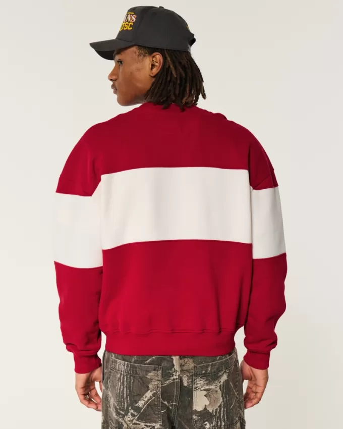 Boxy USC Graphic Crew Sweatshirt,Boxy USC Graphic Crew Sweatshirt Boxy USC Graphic Crew Sweatshirt,Boxy USC Graphic Crew Sweatshirt