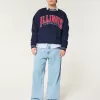 Boxy University of Illinois Fighting Illini Graphic Crew Sweatshirt,Boxy University of Illinois Fighting Illini Graphic Crew Sweatshirt Boxy University of Illinois Fighting Illini Graphic Crew Sweatshirt,Boxy University of Illinois Fighting Illini Graphic Crew Sweatshirt