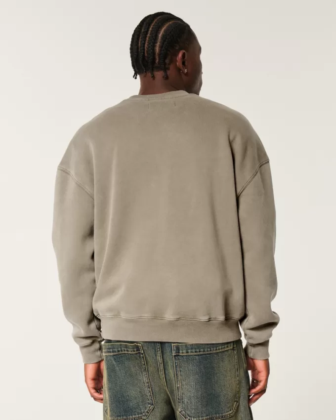 Boxy Washed Crew Sweatshirt,Boxy Washed Crew Sweatshirt Boxy Washed Crew Sweatshirt,Boxy Washed Crew Sweatshirt