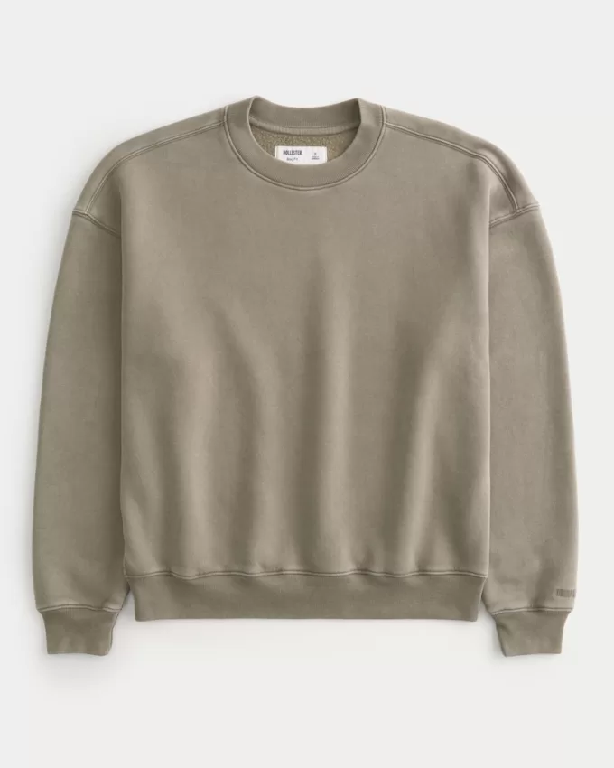 Boxy Washed Crew Sweatshirt,Boxy Washed Crew Sweatshirt Boxy Washed Crew Sweatshirt,Boxy Washed Crew Sweatshirt
