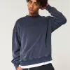 Boxy Washed Logo Crew Sweatshirt,Boxy Washed Logo Crew Sweatshirt Boxy Washed Logo Crew Sweatshirt,Boxy Washed Logo Crew Sweatshirt