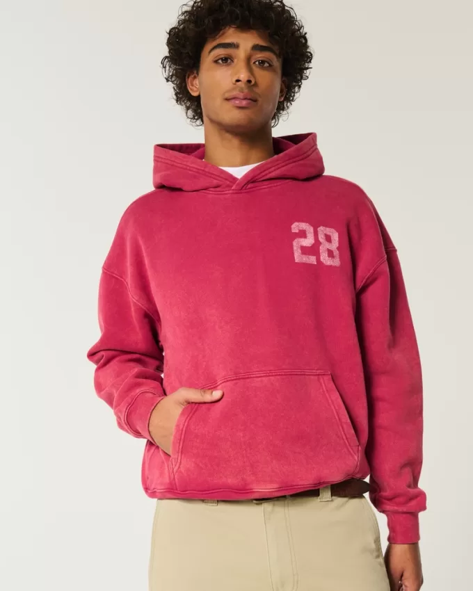 Boxy Washed Number Graphic Hoodie,Boxy Washed Number Graphic Hoodie Boxy Washed Number Graphic Hoodie,Boxy Washed Number Graphic Hoodie