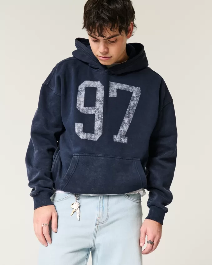 Boxy Washed Number Graphic Hoodie,Boxy Washed Number Graphic Hoodie Boxy Washed Number Graphic Hoodie,Boxy Washed Number Graphic Hoodie