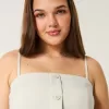 Button-Through Tube Top,Button-Through Tube Top Button-Through Tube Top,Button-Through Tube Top