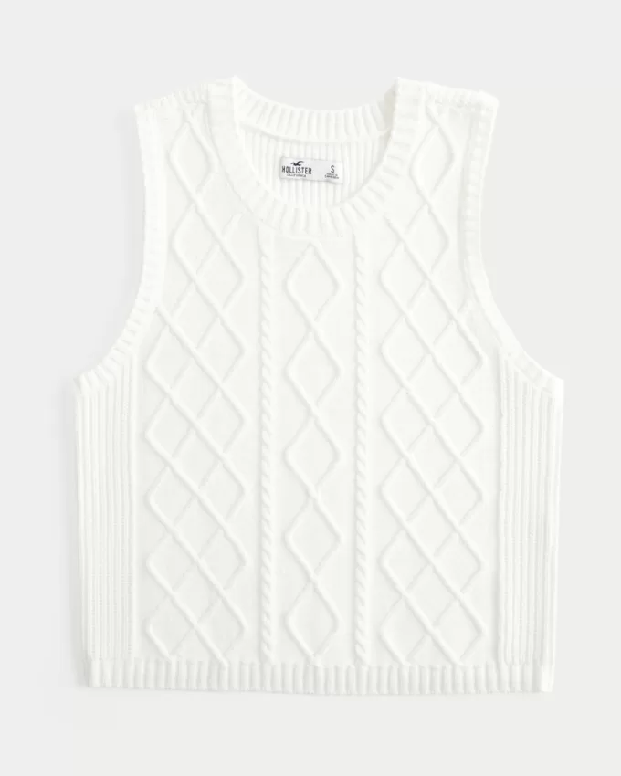 Cable-Knit Crew Sweater Vest,Cable-Knit Crew Sweater Vest Cable-Knit Crew Sweater Vest,Cable-Knit Crew Sweater Vest