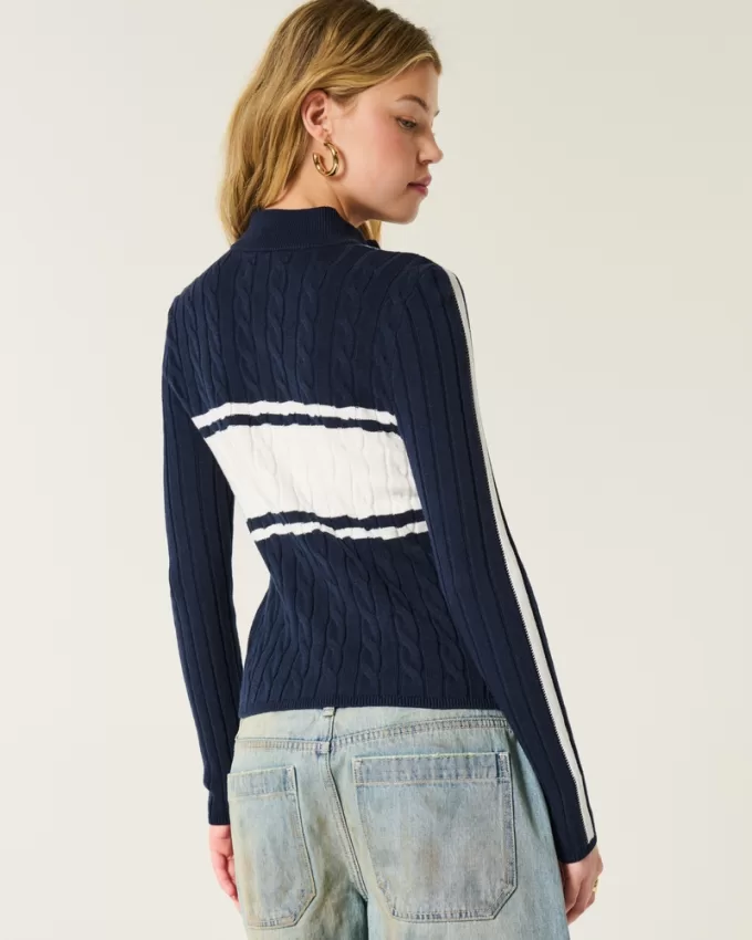 Cable-Knit Zip-Up Sweater,Cable-Knit Zip-Up Sweater Cable-Knit Zip-Up Sweater,Cable-Knit Zip-Up Sweater