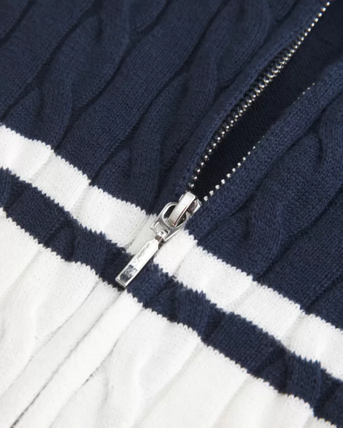 Cable-Knit Zip-Up Sweater,Cable-Knit Zip-Up Sweater Cable-Knit Zip-Up Sweater,Cable-Knit Zip-Up Sweater