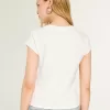 Cap Sleeve Shimmer Graphic Baby Tee,Cap Sleeve Shimmer Graphic Baby Tee Cap Sleeve Shimmer Graphic Baby Tee,Cap Sleeve Shimmer Graphic Baby Tee