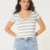 Cotton Blend V-Neck Baby Tee,Cotton Blend V-Neck Baby Tee Cotton Blend V-Neck Baby Tee,Cotton Blend V-Neck Baby Tee
