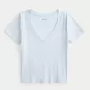 Cotton Blend V-Neck Baby Tee,Cotton Blend V-Neck Baby Tee Cotton Blend V-Neck Baby Tee,Cotton Blend V-Neck Baby Tee