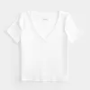 Cotton Blend V-Neck Baby Tee,Cotton Blend V-Neck Baby Tee Cotton Blend V-Neck Baby Tee,Cotton Blend V-Neck Baby Tee