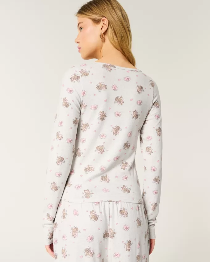 Cozy Bear Pattern Pajama Top,Cozy Bear Pattern Pajama Top Cozy Bear Pattern Pajama Top,Cozy Bear Pattern Pajama Top