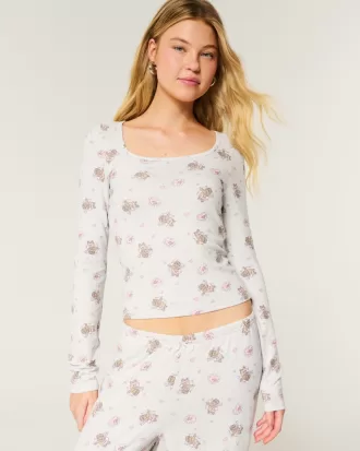 Cozy Bear Pattern Pajama Top,Cozy Bear Pattern Pajama Top Cozy Bear Pattern Pajama Top,Cozy Bear Pattern Pajama Top