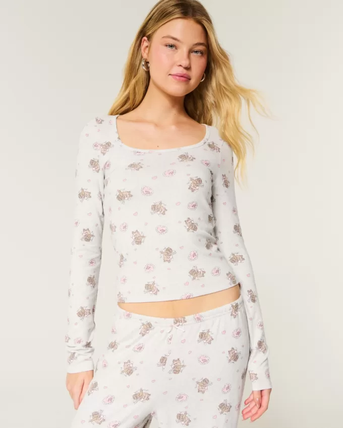 Cozy Bear Pattern Pajama Top,Cozy Bear Pattern Pajama Top Cozy Bear Pattern Pajama Top,Cozy Bear Pattern Pajama Top