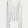 Cozy Berry Pattern Pajama Top,Cozy Berry Pattern Pajama Top Cozy Berry Pattern Pajama Top,Cozy Berry Pattern Pajama Top