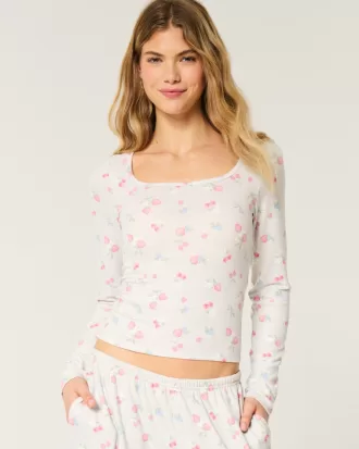 Cozy Berry Pattern Pajama Top,Cozy Berry Pattern Pajama Top Cozy Berry Pattern Pajama Top,Cozy Berry Pattern Pajama Top
