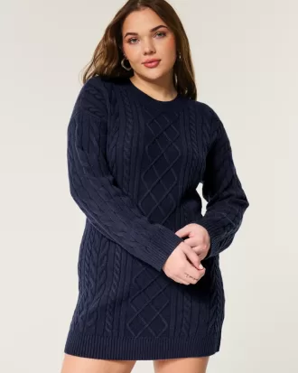 Cozy Cable-Knit Sweater Dress,Cozy Cable-Knit Sweater Dress