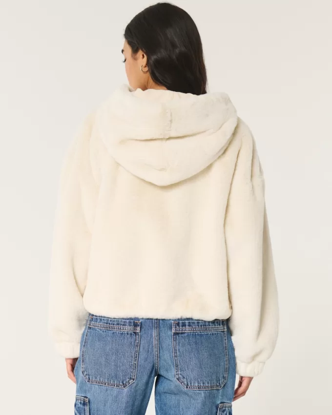 Cozy Faux Fur Zip-Up Hoodie,Cozy Faux Fur Zip-Up Hoodie Cozy Faux Fur Zip-Up Hoodie,Cozy Faux Fur Zip-Up Hoodie