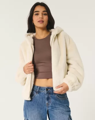 Cozy Faux Fur Zip-Up Hoodie,Cozy Faux Fur Zip-Up Hoodie Cozy Faux Fur Zip-Up Hoodie,Cozy Faux Fur Zip-Up Hoodie
