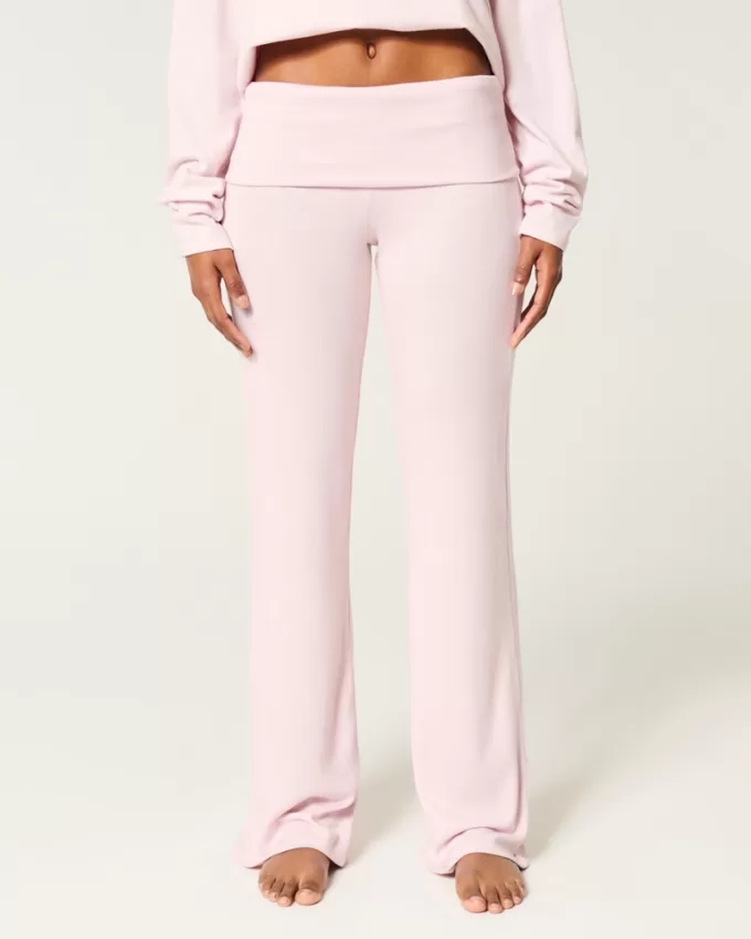 Cozy Knit Foldover Waist Sleep Pants,Cozy Knit Foldover Waist Sleep Pants Cozy Knit Foldover Waist Sleep Pants,Cozy Knit Foldover Waist Sleep Pants