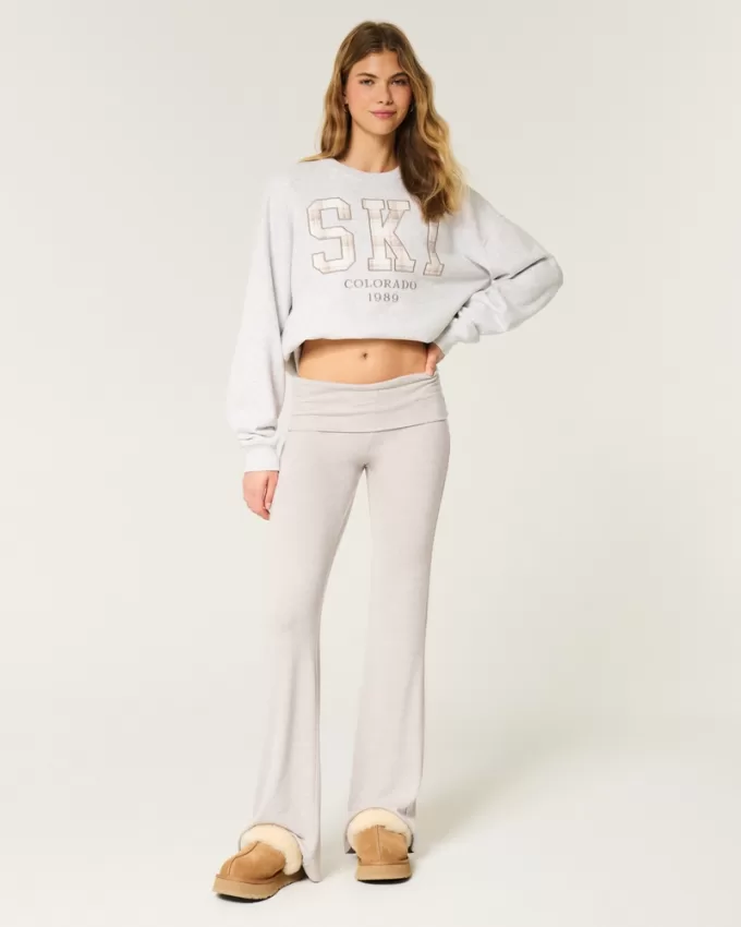 Cozy Knit Foldover Waist Sleep Pants,Cozy Knit Foldover Waist Sleep Pants Cozy Knit Foldover Waist Sleep Pants,Cozy Knit Foldover Waist Sleep Pants