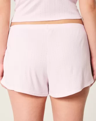Cozy Pointelle Bow Shortie,Cozy Pointelle Bow Shortie Cozy Pointelle Bow Shortie,Cozy Pointelle Bow Shortie