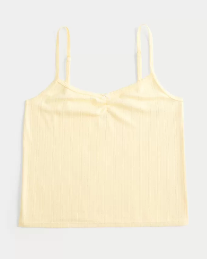 Cozy Pointelle Bow Tank,Cozy Pointelle Bow Tank Cozy Pointelle Bow Tank,Cozy Pointelle Bow Tank