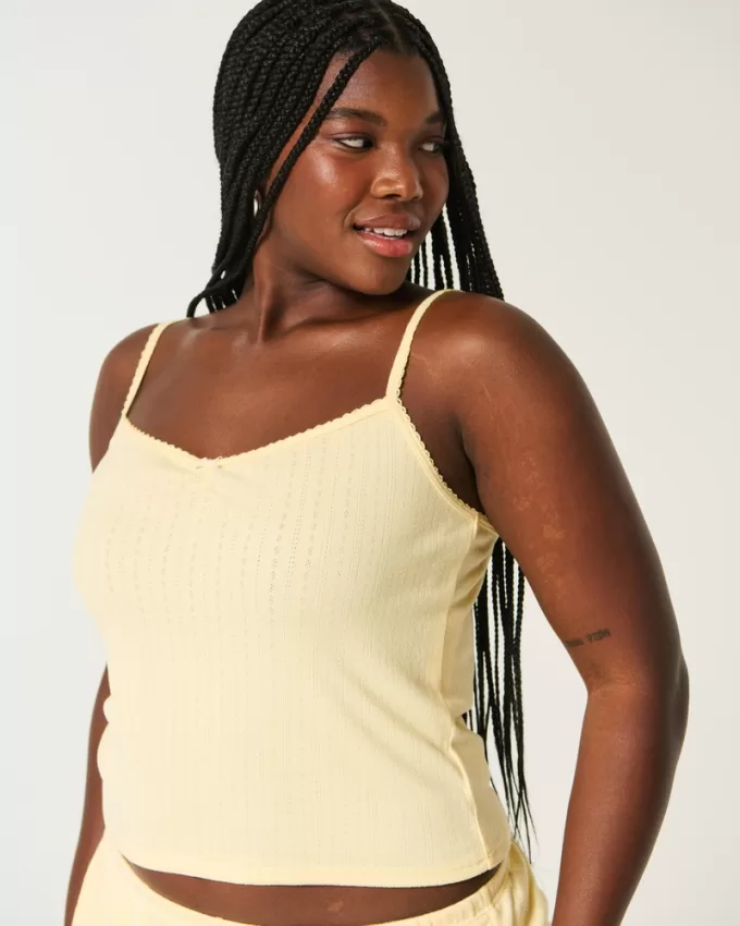 Cozy Pointelle Bow Tank,Cozy Pointelle Bow Tank Cozy Pointelle Bow Tank,Cozy Pointelle Bow Tank