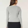 Cozy Ribbed Seamless Button-Through Crew Top,Cozy Ribbed Seamless Button-Through Crew Top Cozy Ribbed Seamless Button-Through Crew Top,Cozy Ribbed Seamless Button-Through Crew Top