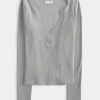 Cozy Ribbed Seamless Fabric Henley,Cozy Ribbed Seamless Fabric Henley Cozy Ribbed Seamless Fabric Henley,Cozy Ribbed Seamless Fabric Henley
