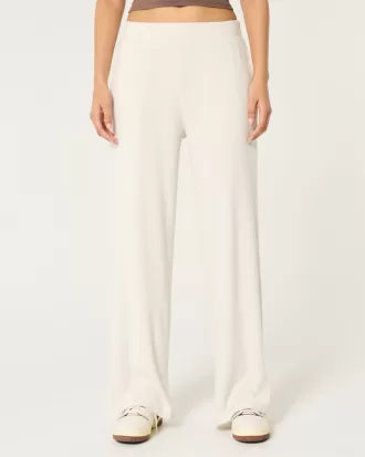 Cozy Ribbed Wide-Leg Pants,Cozy Ribbed Wide-Leg Pants