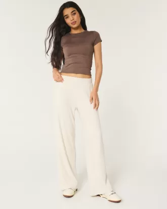 Cozy Ribbed Wide-Leg Pants,Cozy Ribbed Wide-Leg Pants