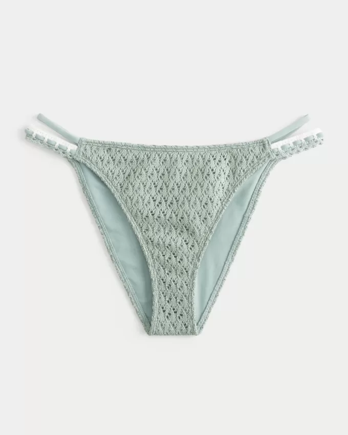 Crochet-Style Cheeky Bikini Bottom,Crochet-Style Cheeky Bikini Bottom Crochet-Style Cheeky Bikini Bottom,Crochet-Style Cheeky Bikini Bottom