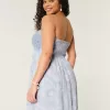 Crochet-Style Mix Strapless Mini Dress,Crochet-Style Mix Strapless Mini Dress Crochet-Style Mix Strapless Mini Dress,Crochet-Style Mix Strapless Mini Dress