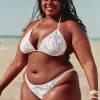 Crochet-Style Mixed Triangle Bikini Top,Crochet-Style Mixed Triangle Bikini Top Crochet-Style Mixed Triangle Bikini Top,Crochet-Style Mixed Triangle Bikini Top