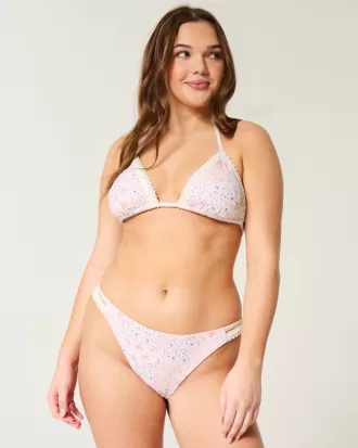 Crochet-Style Mixed Triangle Bikini Top,Crochet-Style Mixed Triangle Bikini Top Crochet-Style Mixed Triangle Bikini Top,Crochet-Style Mixed Triangle Bikini Top