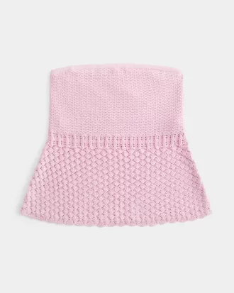 Crochet-Style Sweater Tube Top,Crochet-Style Sweater Tube Top Crochet-Style Sweater Tube Top,Crochet-Style Sweater Tube Top