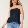 Crochet-Style Sweater Tube Top,Crochet-Style Sweater Tube Top Crochet-Style Sweater Tube Top,Crochet-Style Sweater Tube Top