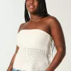 Crochet-Style Sweater Tube Top,Crochet-Style Sweater Tube Top Crochet-Style Sweater Tube Top,Crochet-Style Sweater Tube Top